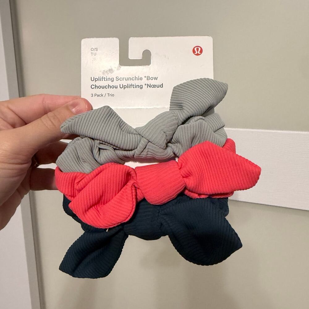 Lululemon Uplifting Scrunchie Bow 3 Pack